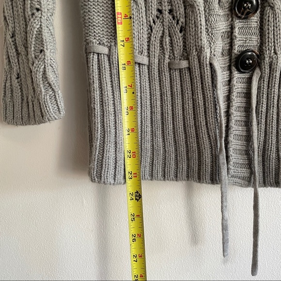 American Rag Grey Knit Button Up Cardigan - Picture 7 of 8